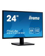 Iiyama ProLite - LED monitor - 24" (23.6" viewable) - 1920 x 1080 Full HD (1080p) - VA - 250 cd/m² - 3000:1 - 4 ms - HDMI, VGA, DisplayPort - speakers – black